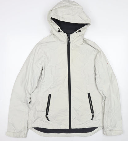 H&M Womens Ivory Jacket Size M Zip