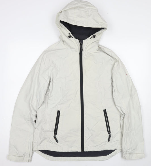 H&M Womens Ivory Jacket Size M Zip