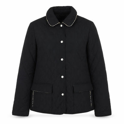 Womens UK Size 10 David Barry Black Quilted Coat