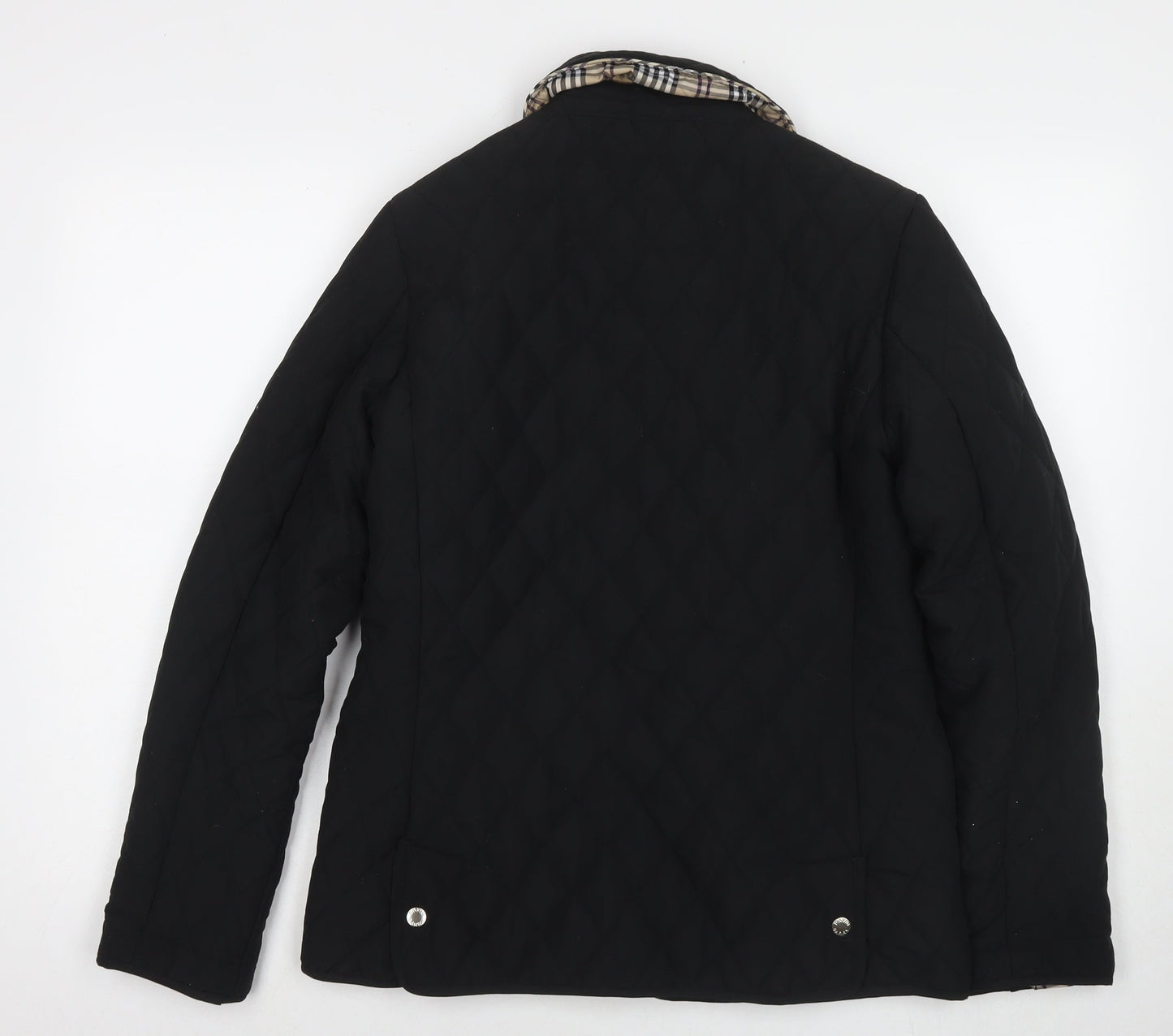 Womens UK Size 10 David Barry Black Quilted Coat