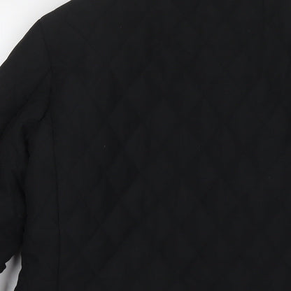 Womens UK Size 10 David Barry Black Quilted Coat