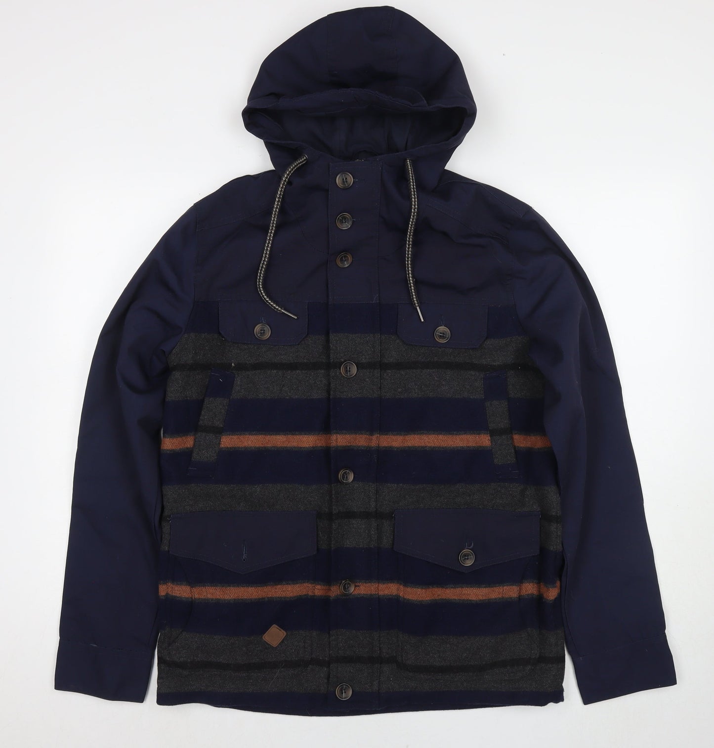 Mens UK Size M Bellfield Blue Parka Coat