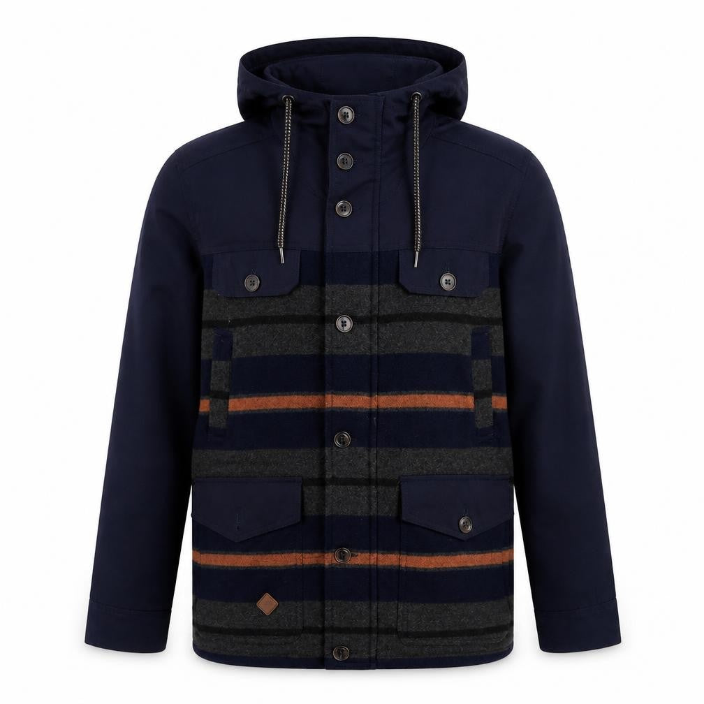 Mens UK Size M Bellfield Blue Parka Coat