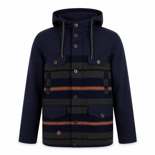 Mens UK Size M Bellfield Blue Parka Coat