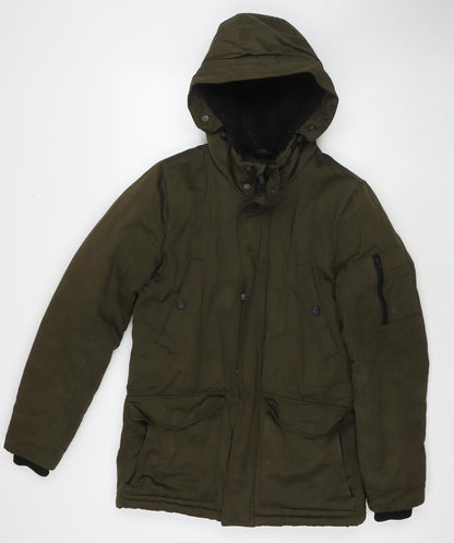 Mens UK Size XS NEXT Green Parka Coat