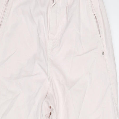 Zara Womens Pink Cotton Tapered Jeans Size 6 L25 in Regular Zip