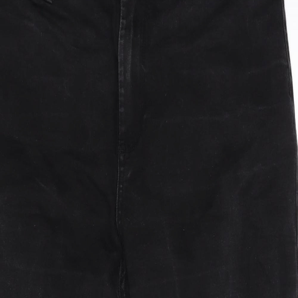 Denim & Co. Womens Grey Cotton Blend Tapered Jeans Size 18 L26 in Regular Tie