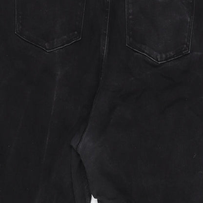 Denim & Co. Womens Grey Cotton Blend Tapered Jeans Size 18 L26 in Regular Tie