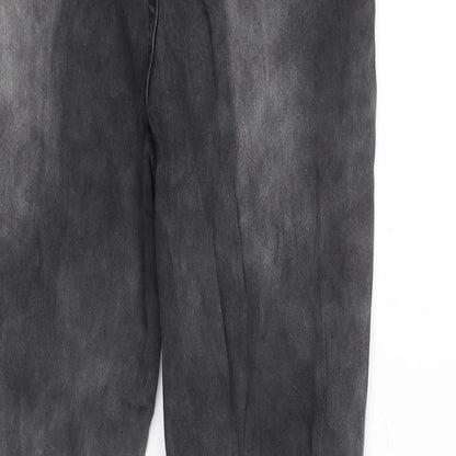 Fashion Victim Womens Grey Cotton Blend Tapered Jeans Size 27 in L32 in Regular Zip