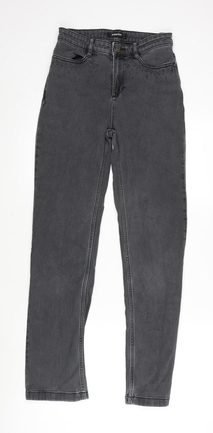 Womens UK Size 8 Marks and Spencer Regular Fit Straight Grey Jeans