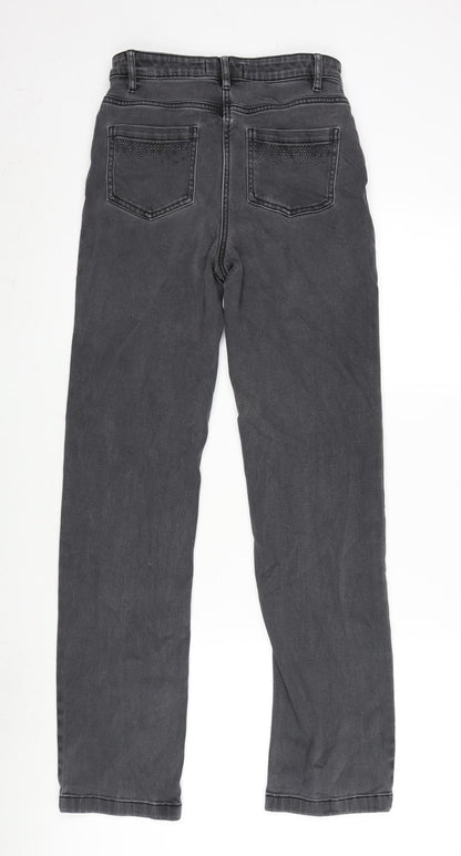 Womens UK Size 8 Marks and Spencer Regular Fit Straight Grey Jeans