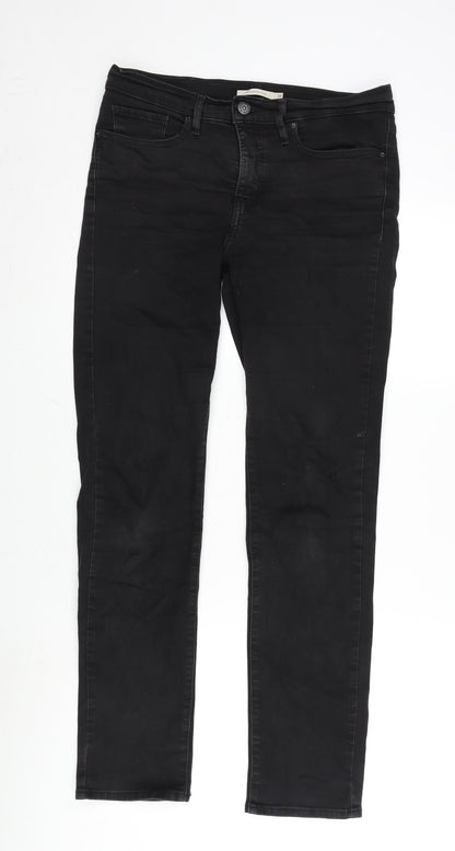 Levi's Womens Grey Cotton Blend Straight Jeans Size 30 in L29 in Slim Zip