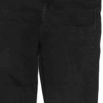 Levi's Womens Grey Cotton Blend Straight Jeans Size 30 in L29 in Slim Zip