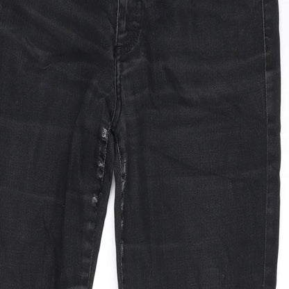 La Radoute Womens Grey Cotton Blend Tapered Jeans Size 30 in L31 in Regular Zip
