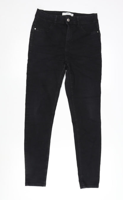 JDY Womens Black Cotton Blend Tapered Jeans Size 30 in L34 in Regular Zip