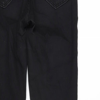 JDY Womens Black Cotton Blend Tapered Jeans Size 30 in L34 in Regular Zip