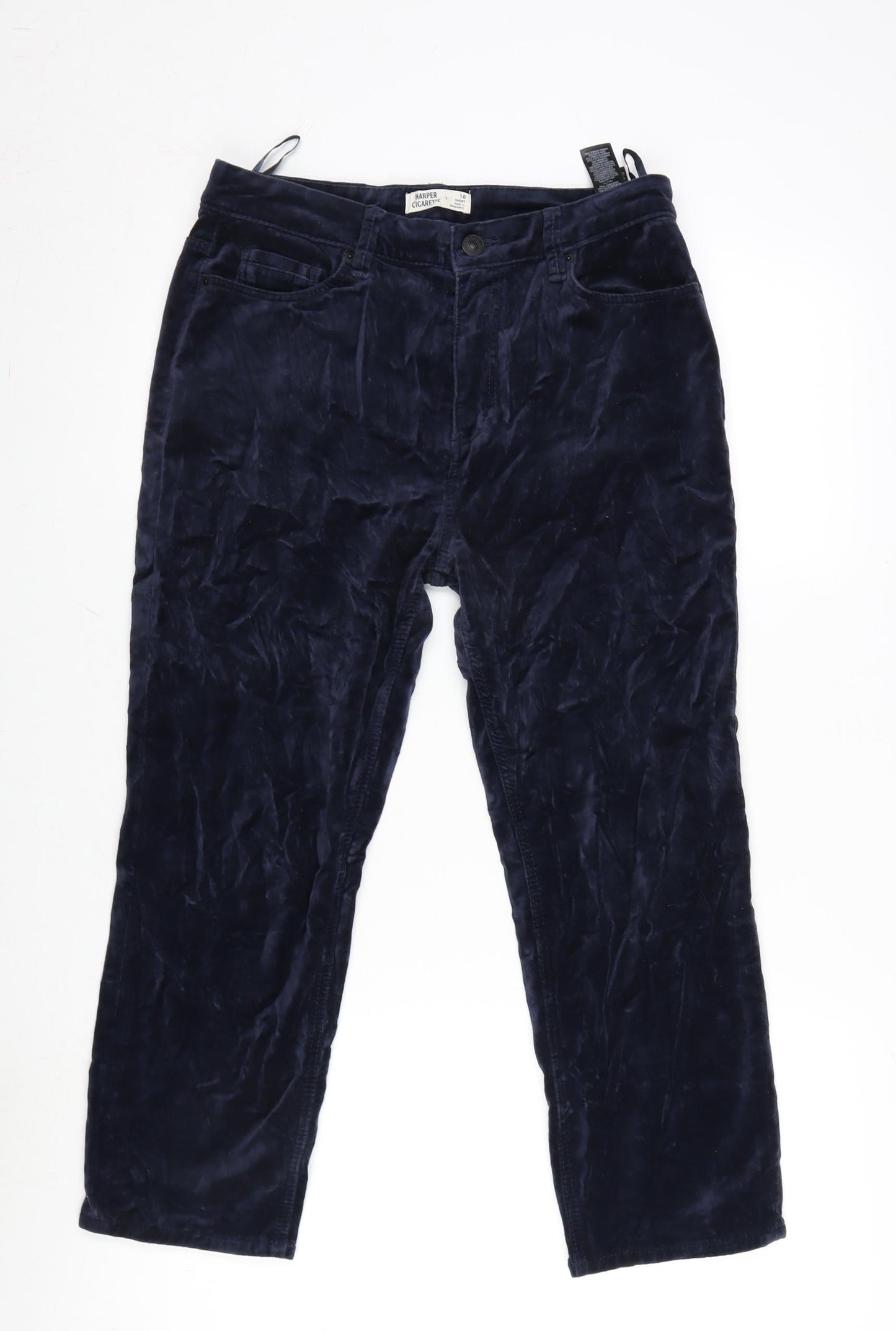 Womens UK Size 10 Marks and Spencer Regular Fit  Blue Trousers