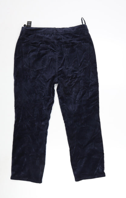 Womens UK Size 10 Marks and Spencer Regular Fit  Blue Trousers