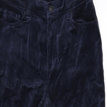 Womens UK Size 10 Marks and Spencer Regular Fit  Blue Trousers