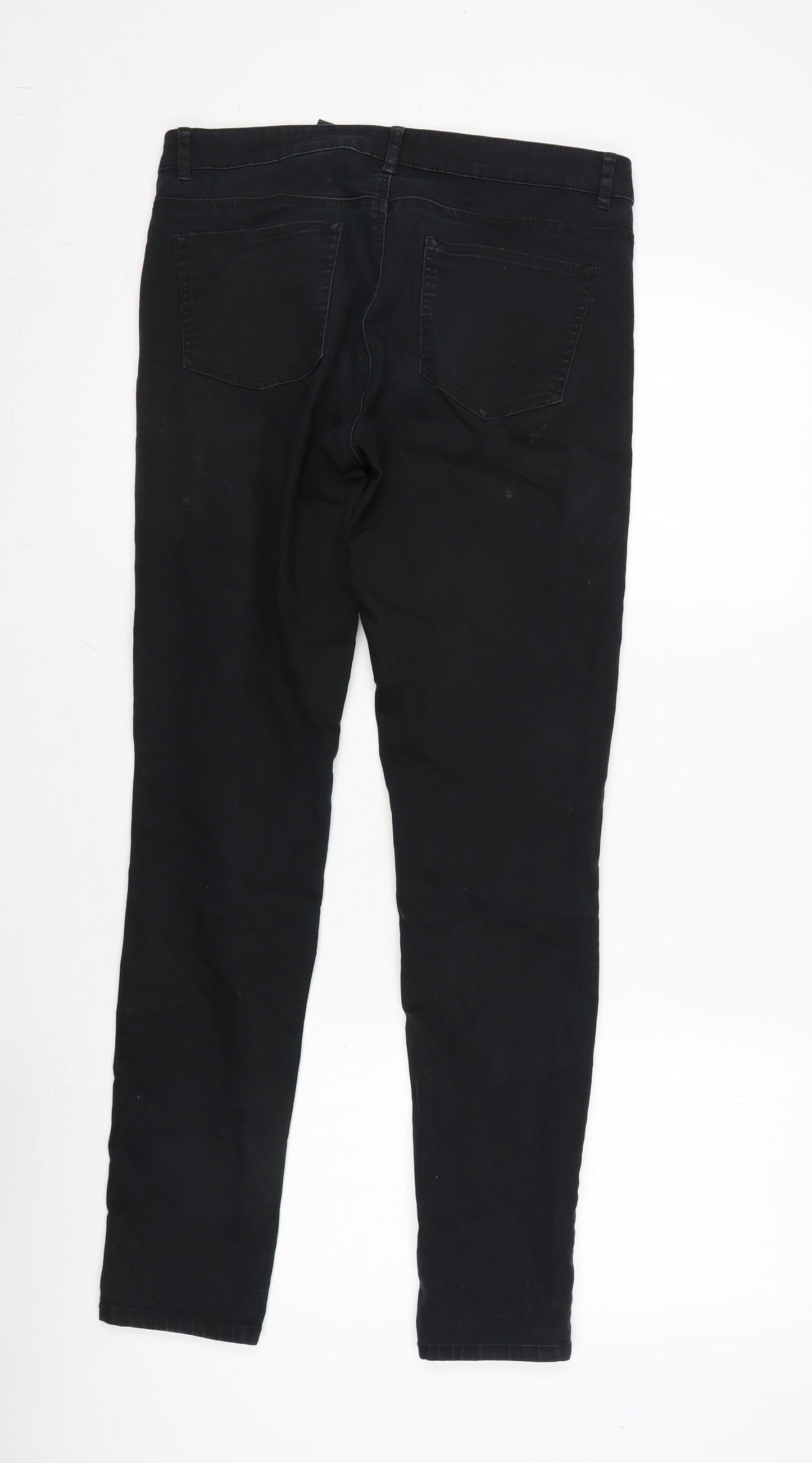 Womens UK Size 12 H&M Regular Fit Tapered Black Jeans