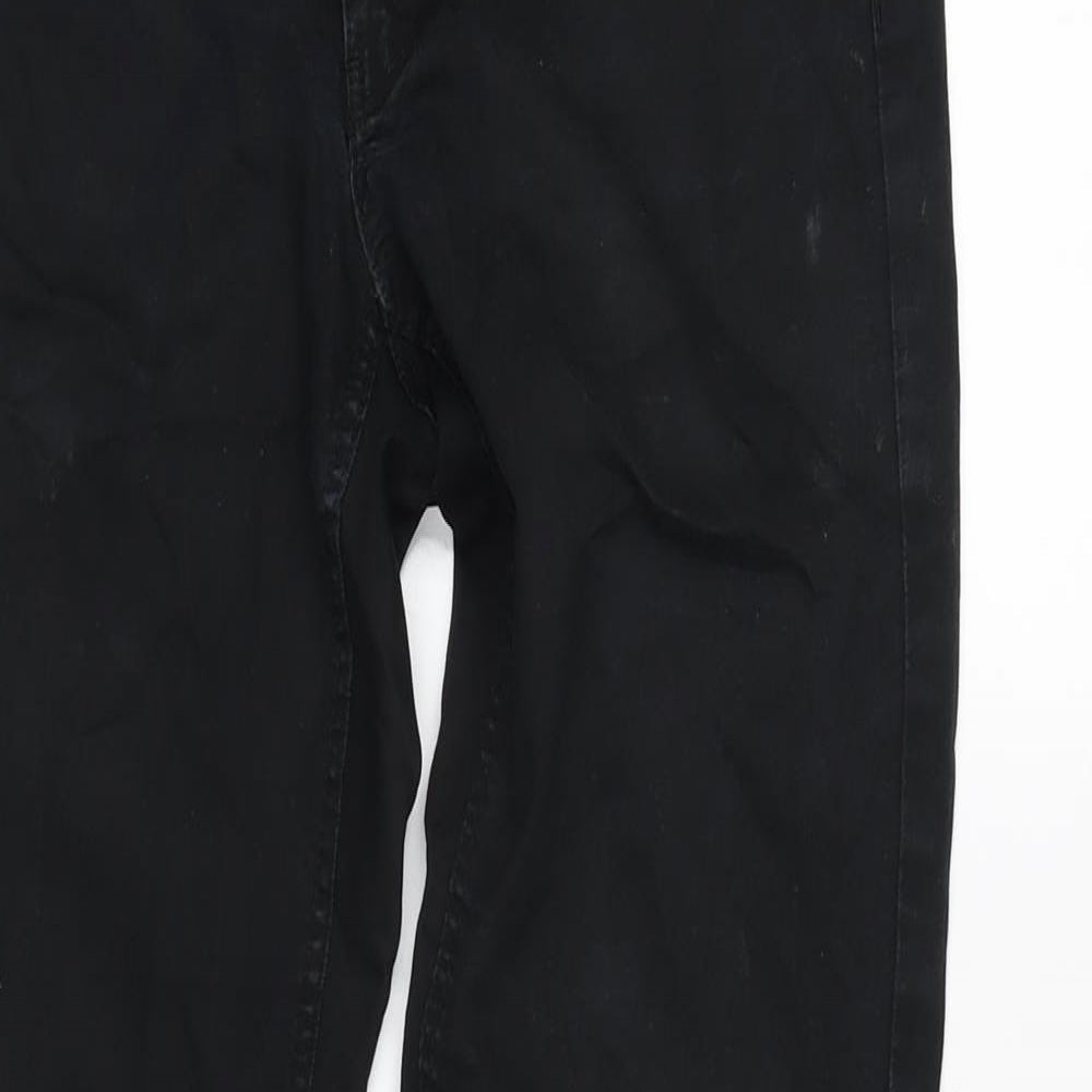 Womens UK Size 12 H&M Regular Fit Tapered Black Jeans