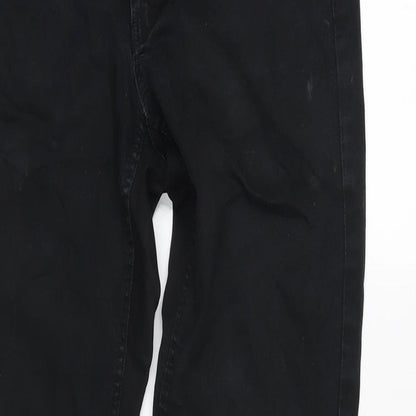 Womens UK Size 12 H&M Regular Fit Tapered Black Jeans