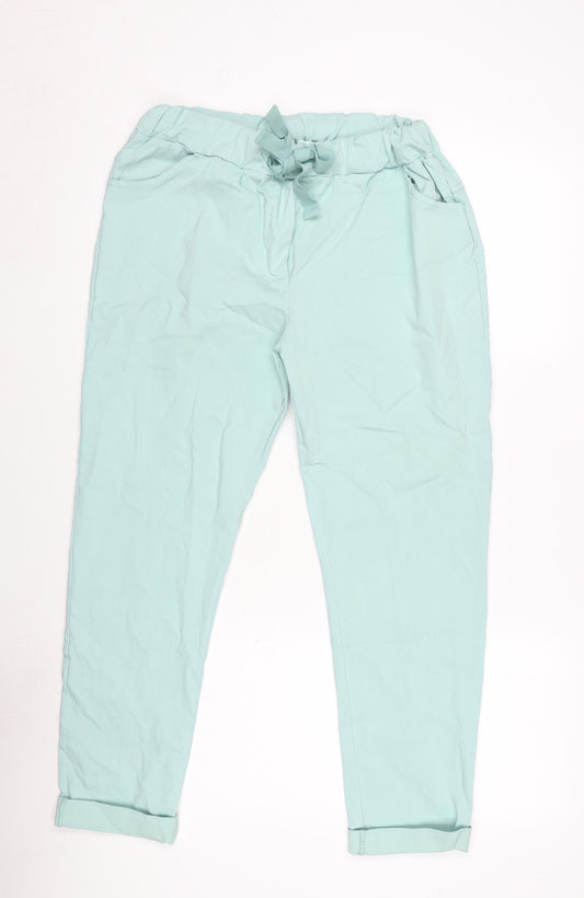 Womens UK Size 30 in Made in Italy Regular Fit  Green Trousers