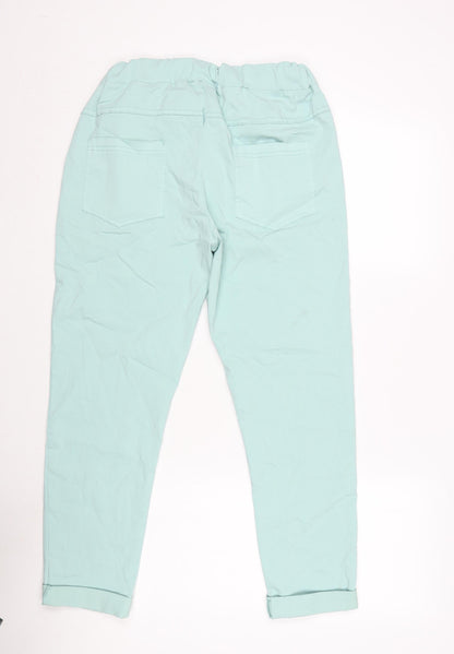 Womens UK Size 30 in Made in Italy Regular Fit  Green Trousers