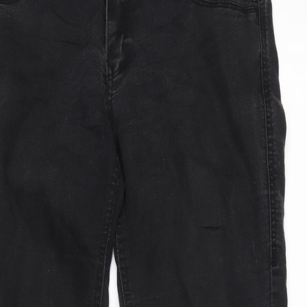 Denim & Co. Womens Grey Cotton Blend Skinny Jeans Size 8 L30.5 in Regular Zip