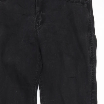 Denim & Co. Womens Grey Cotton Blend Skinny Jeans Size 8 L30.5 in Regular Zip