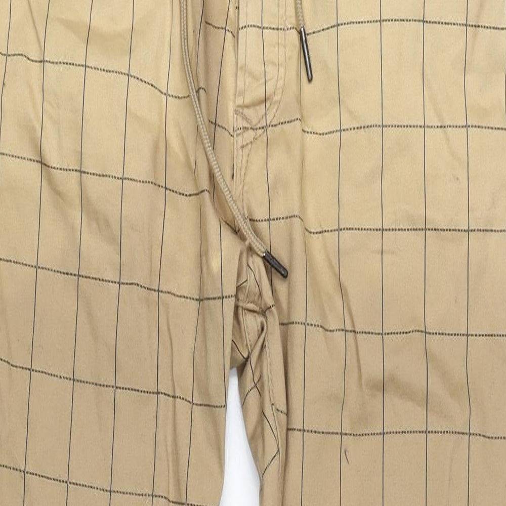 Project Paris Womens Brown Cotton Trousers Size 30 in L30.5 in Regular Button