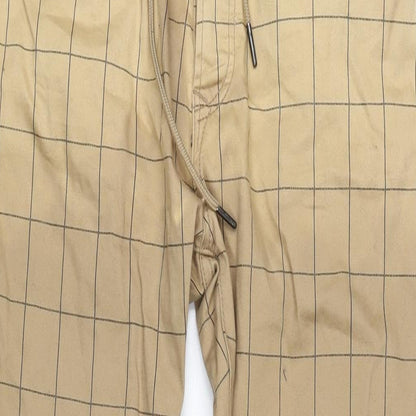 Project Paris Womens Brown Cotton Trousers Size 30 in L30.5 in Regular Button