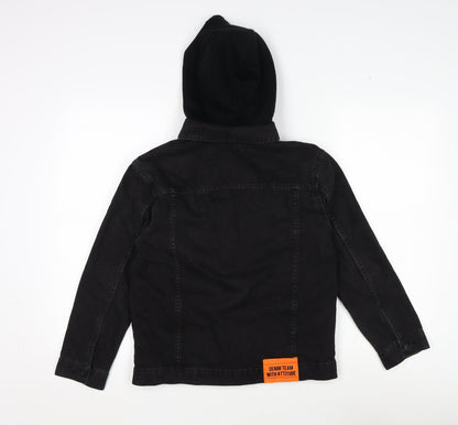 Womens UK Size 10 Zara Black Biker Coat