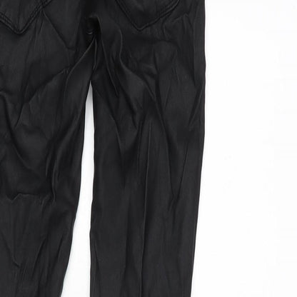 Only Womens Black Polyester Blend Trousers Size S L28 in Regular Zip