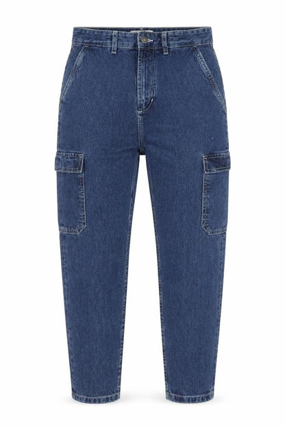 Womens UK Size 10 Pull&Bear Relaxed Fit Mom Blue Jeans