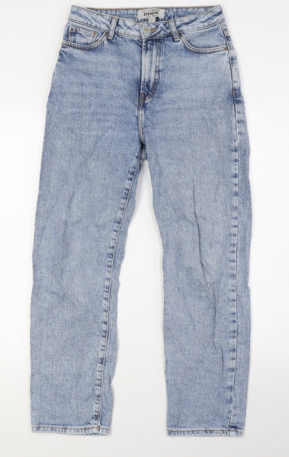 Denim Girls Blue Cotton Skinny Jeans Size 13 Years L27 in Regular Button