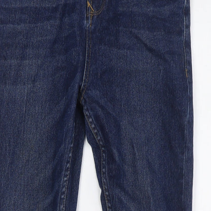 Matalan Boys Blue Houndstooth Cotton Skinny Jeans Size 11 Years L26 in Slim Button