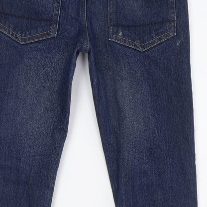 Matalan Boys Blue Houndstooth Cotton Skinny Jeans Size 11 Years L26 in Slim Button