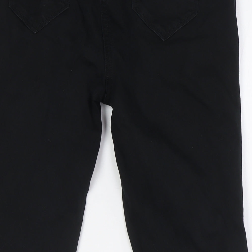 NEXT Womens Black Cotton Skinny Jeans Size 12 L28 in Slim Button