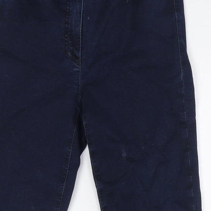 Gerry Weber Womens Blue Cotton Straight Jeans Size 8 L26 in Regular Button