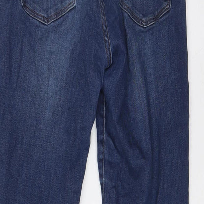 NEXT Womens Blue Cotton Skinny Jeans Size 8 L30 in Slim Button