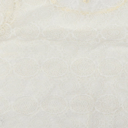 Indigo Womens Ivory Polyamide Basic T-Shirt Size 14 Round Neck - Lace, Sheer