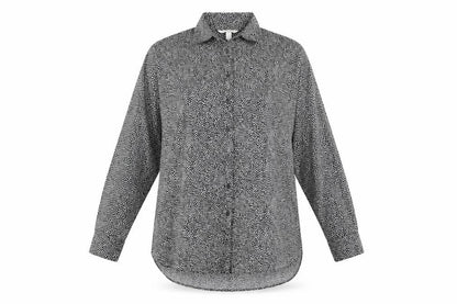 Womens UK Size L H&M Black Basic Button-Up