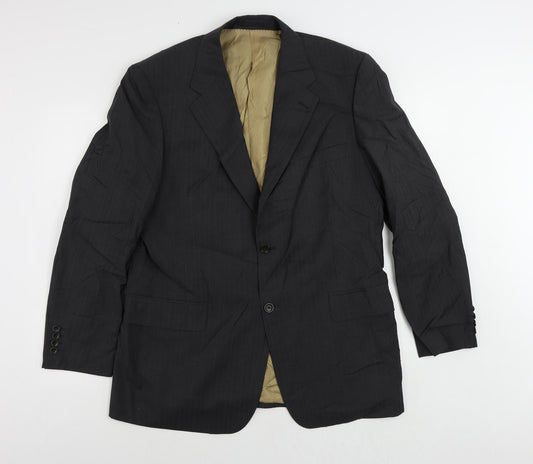 Mens UK Size 42 Racing Green Regular Black Suit Jacket