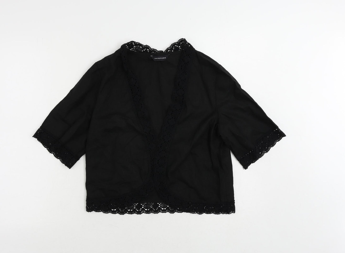 Womens UK Size 12 Wardrobe Black Kimono Blouse