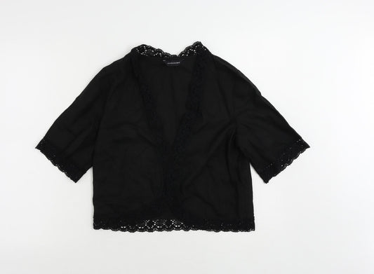 Womens UK Size 12 Wardrobe Black Kimono Blouse