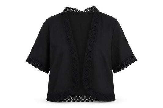 Womens UK Size 12 Wardrobe Black Kimono Blouse
