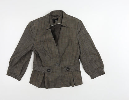 NEXT Womens Brown Jacket Blazer Size 12 Button