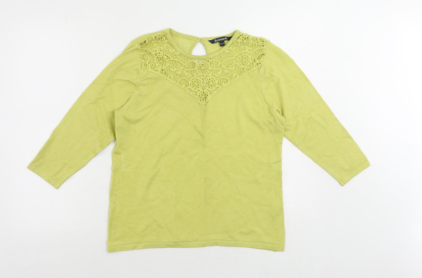 Womens UK Size 12 Bonmarché Green Pullover Jumper