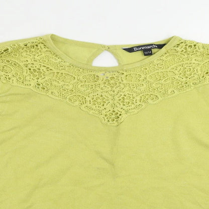 Womens UK Size 12 Bonmarché Green Pullover Jumper